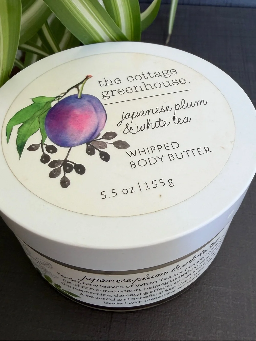 The Cottage Greenhouse Japanese Plum & White Tea Whipped Body Butter